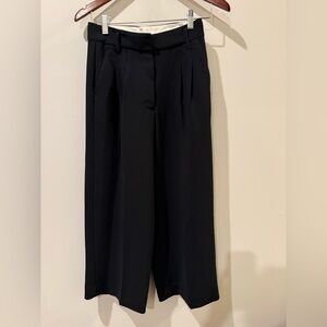 Wilfred Black Wide-Leg Cropped Trousers Size 2